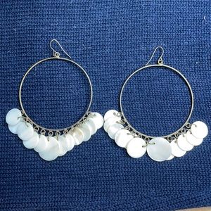 Hoop earrings with Mother of Pearl